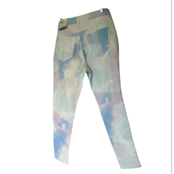 NWT Style & Co Curvy Skinny pastel tie dye jeans mid rise Size 10P - Picture 4 of 7